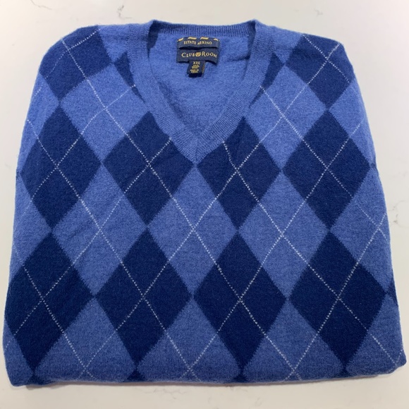 Club Room Other - Blue Argyle Sweater Vest